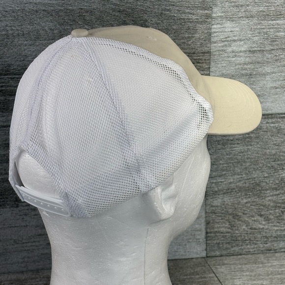 Cohutta Knife Co. GA US Patch Mesh Snap Back Hat Cap Outdoor OSFA White Tan - Picture 6 of 13